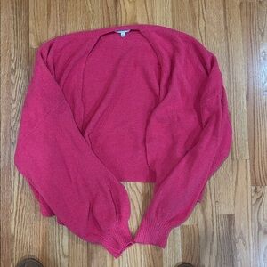 DAVI & DANI Vibrant Pink Textured Cardigan